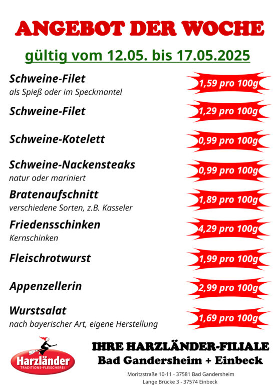 Angebote Fachfilialen KW 20-2025