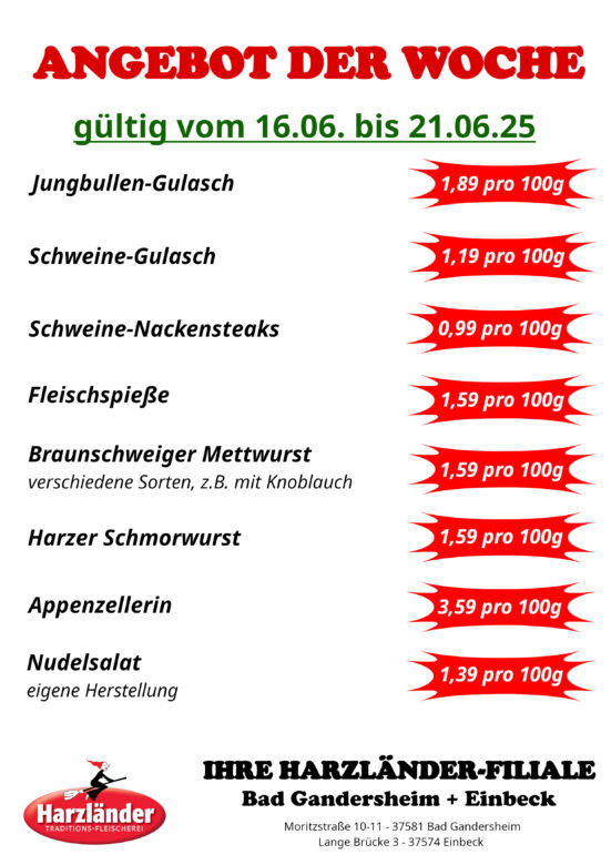 Angebote Fachfilialen KW 25-2025