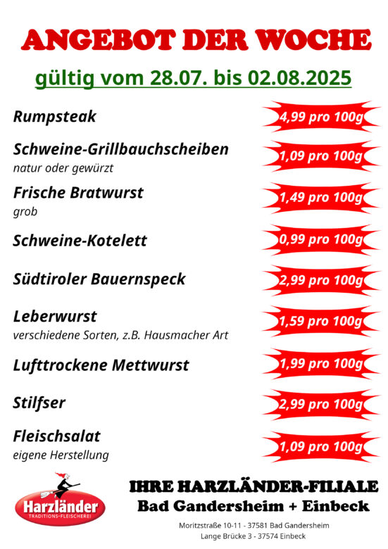 Angebote Fachfilialen KW 31-2025
