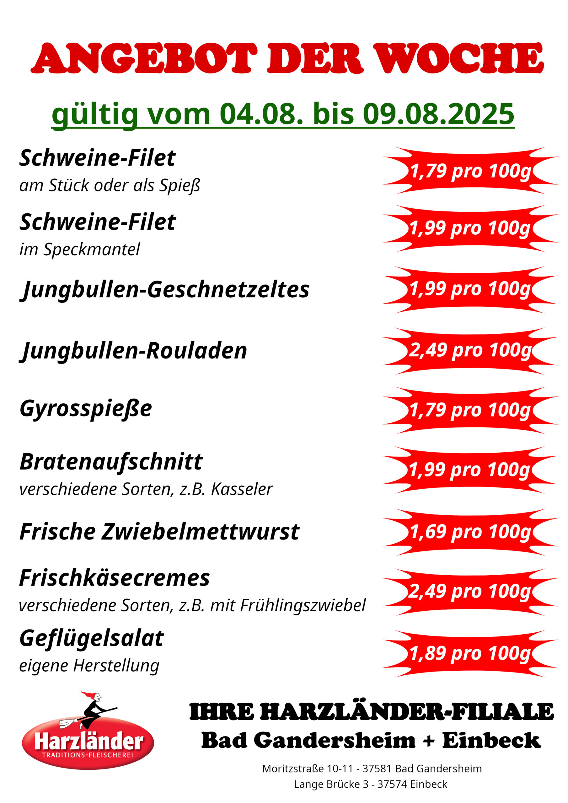 Angebote Fachfilialen KW 32-2025